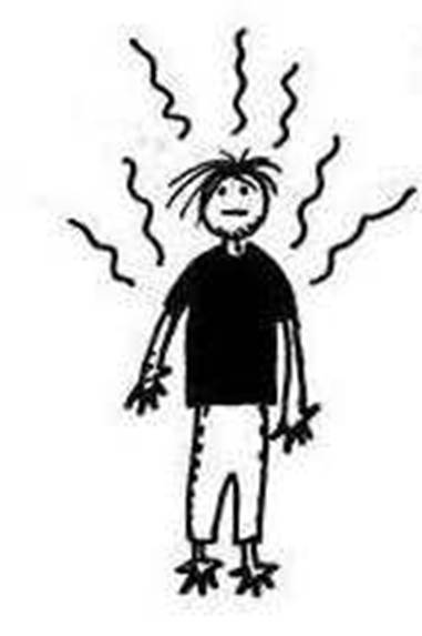 A cartoon of a person with a headache

Description automatically generated